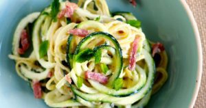 Courgetthi carbonara