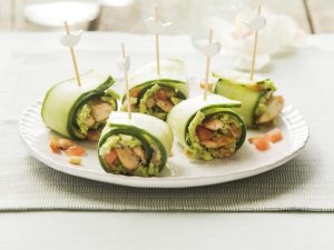Kip met avocado hapjes