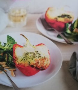 Gevulde Paprika's met couscous en mozzarella